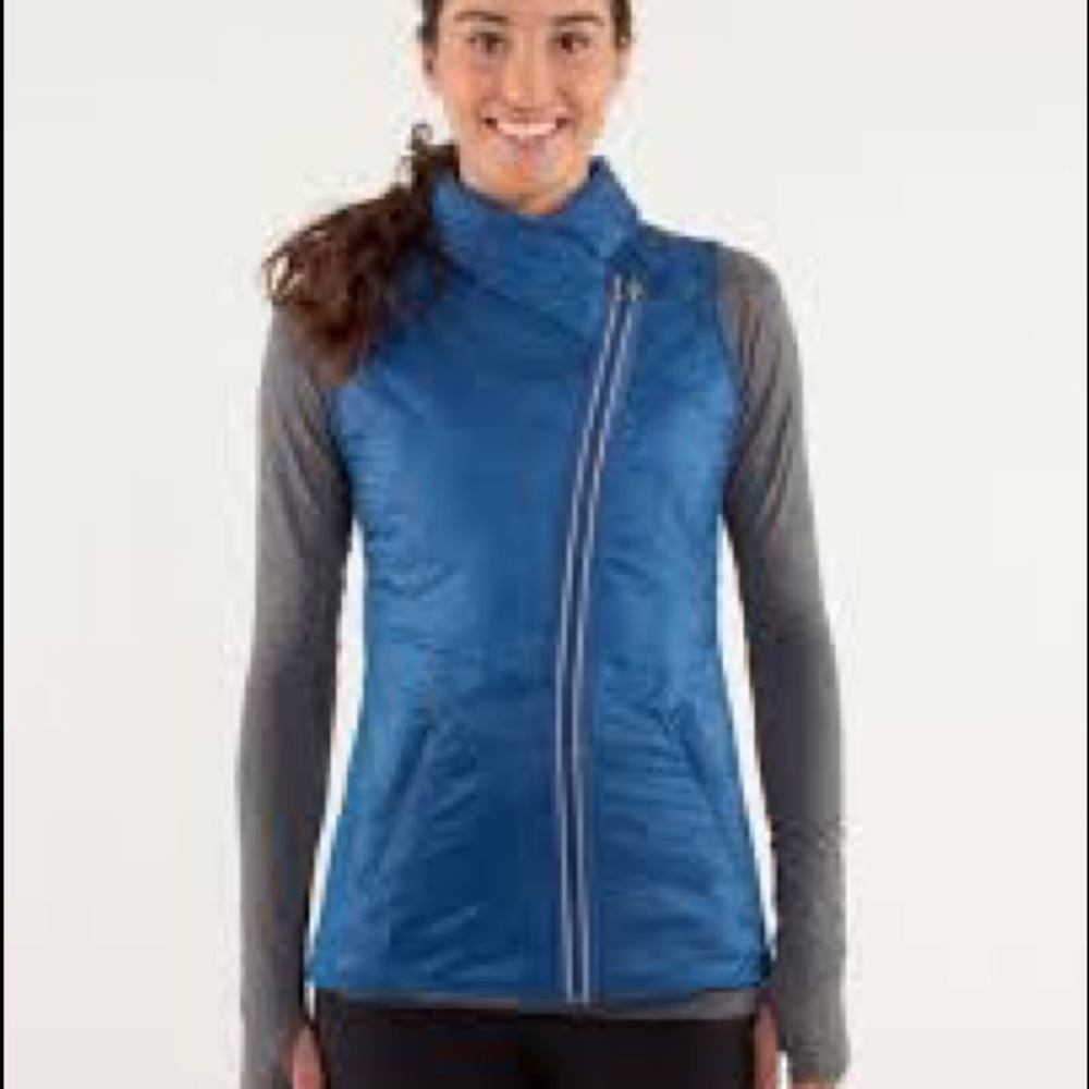 Lululemon What The Fluff Limitless Blue Down Vest Size 6